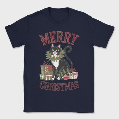 Christmas Cat Mistletoe, Tricou Barbati (Unisex)