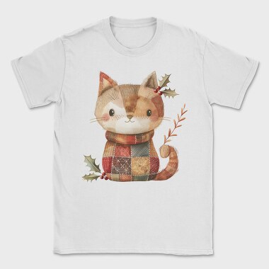 Christmas Cat Patchwork, Tricou Barbati (Unisex)