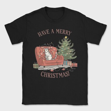 Christmas Cat Twists, Tricou Barbati (Unisex)