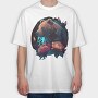 Neon Bear Blooms, Tricou Oversize Barbati (Unisex)