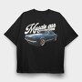 Muscle Blue Car, Tricou Oversize Barbati (Unisex)