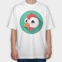 Chicken Icon Art, Tricou Oversize Barbati (Unisex)