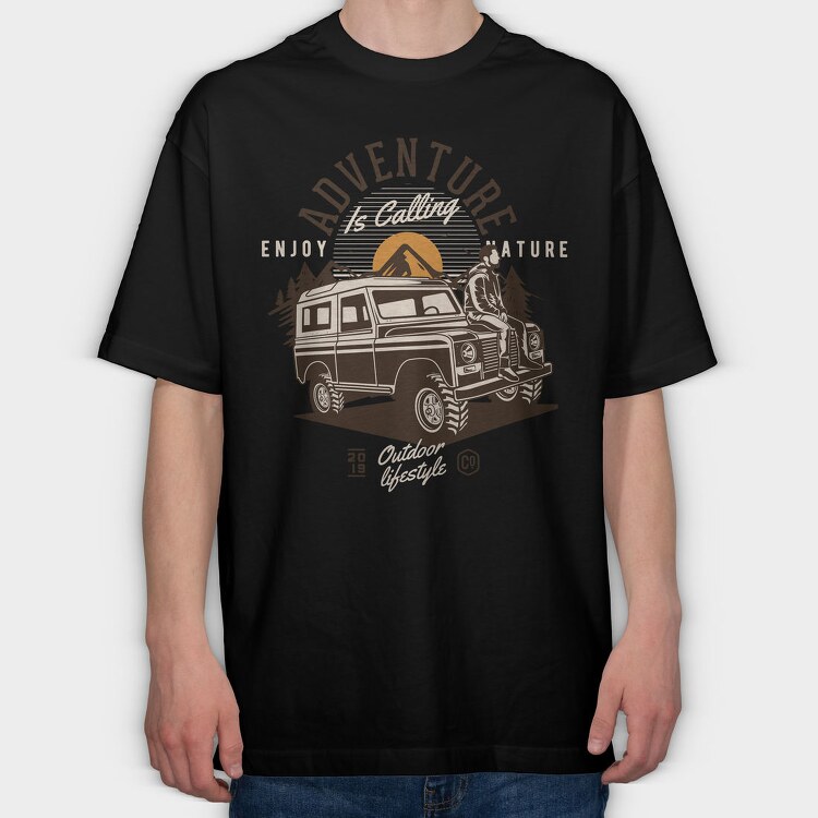 Adenture Offroad Enjoy Nature, Tricou Oversize Barbati (Unisex)