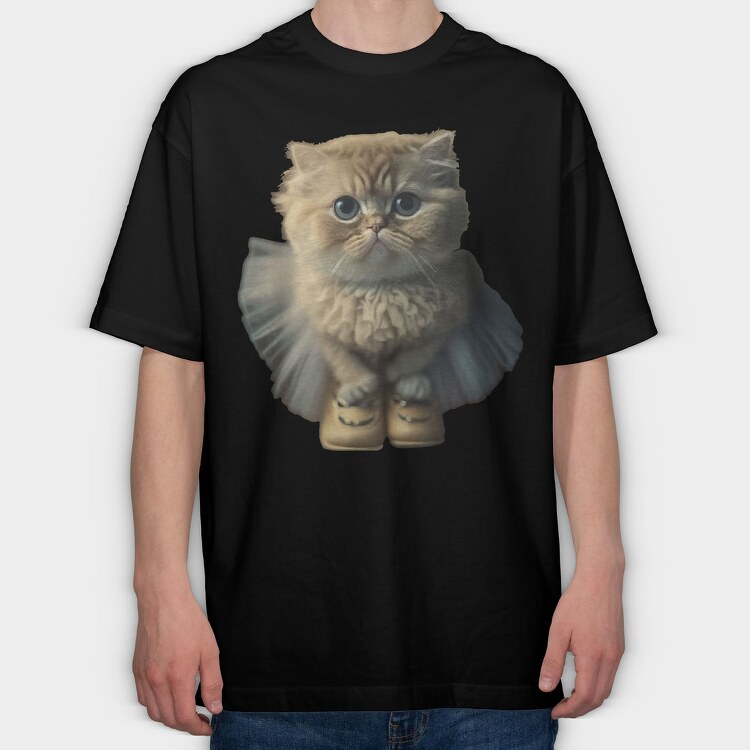 Purrfectlyclad, Tricou Oversize Barbati (Unisex)