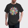 Puzzle Flower Unity, Tricou Barbati (Unisex)