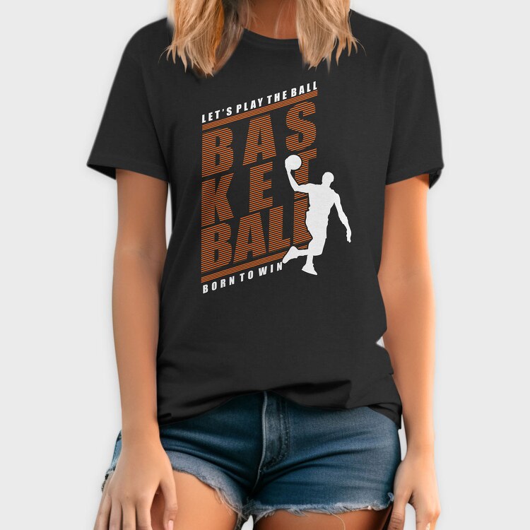 Orange Stripe Basketball, Tricou Barbati (Unisex)