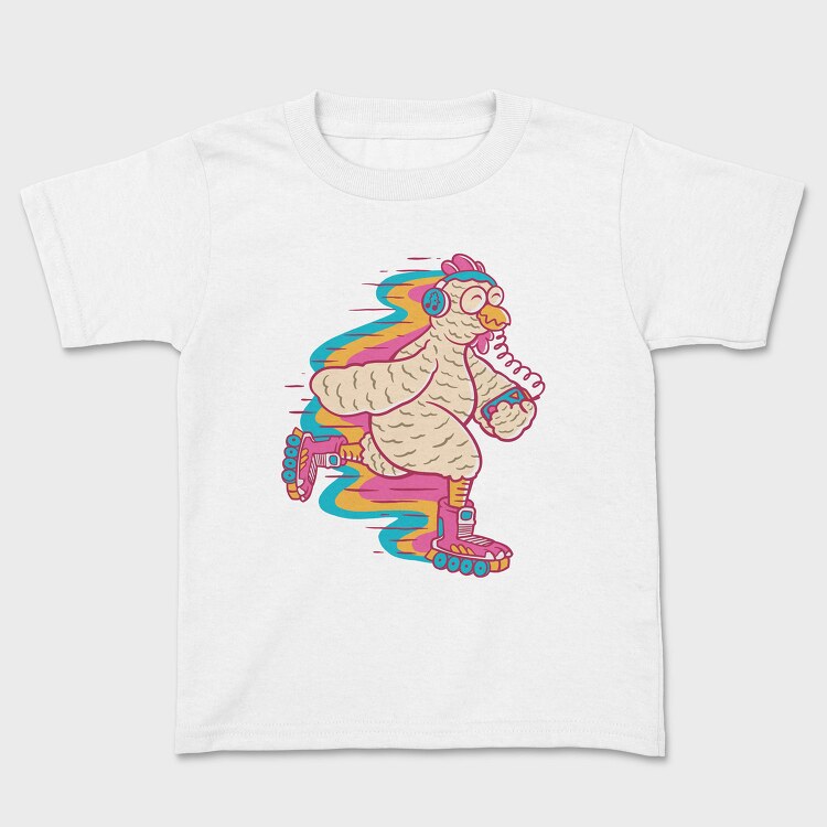 Chicken Roller Skating Rollers, Tricou Copii