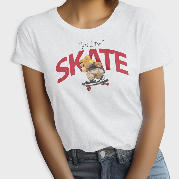 Skateboarding Teddy 2, Tricou Femei