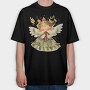 Christmas Angel Wreath, Tricou Oversize Barbati (Unisex)
