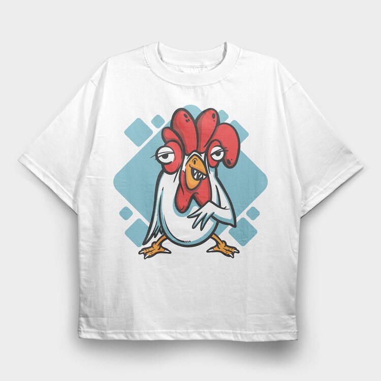 Chicken Teeth, Tricou Oversize Barbati (Unisex)