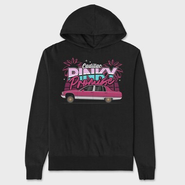 Pink Car Promise Palm Ocean, Hanorac Oversize Barbati (Unisex)