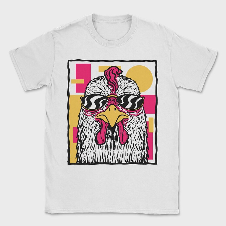 Chicken With Sunglasses Hen Glasses, Tricou Barbati (Unisex)