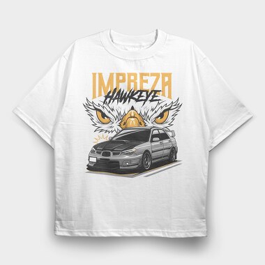 Silver Wrx Hawk Eyes Stance, Tricou Oversize Barbati (Unisex)
