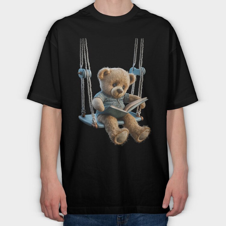 Teddy Book Swing, Tricou Oversize Barbati (Unisex)