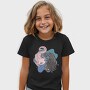 Axolotl Black And Pink, Tricou Copii