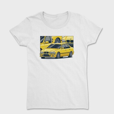 Yellow Bmw 5 Series Fast Mod, Tricou Femei
