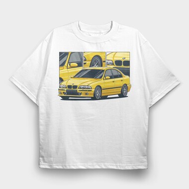 Yellow Bmw 5 Series Fast Mod, Tricou Oversize Barbati (Unisex)