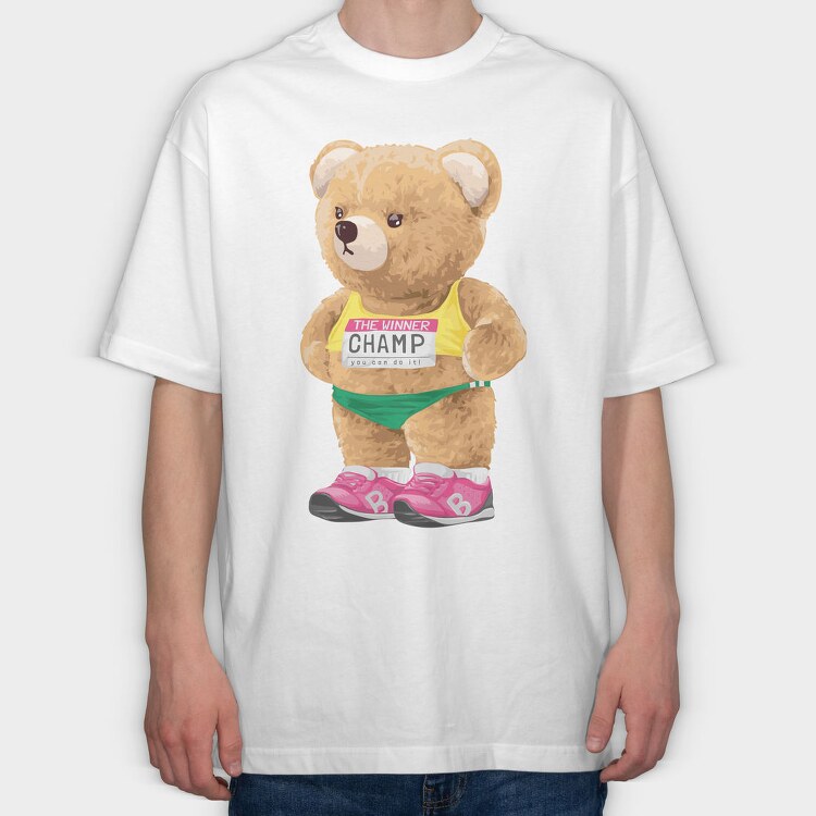 Teddy Champ Motivation, Tricou Oversize Barbati (Unisex)