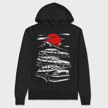 Jdm Altezza Sunset Mountain, Hanorac Oversize Barbati (Unisex)
