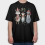 Christmas Animals Bells, Tricou Oversize Barbati (Unisex)