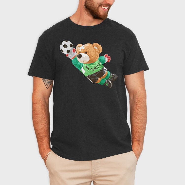 Soccer Bear Save, Tricou Barbati (Unisex)