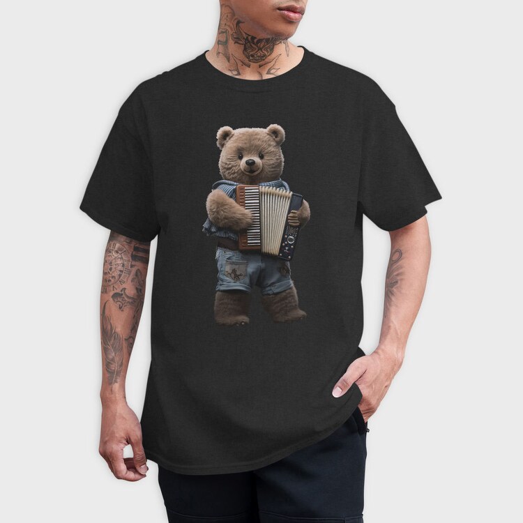 Bear Accordion Blues, Tricou Barbati (Unisex)