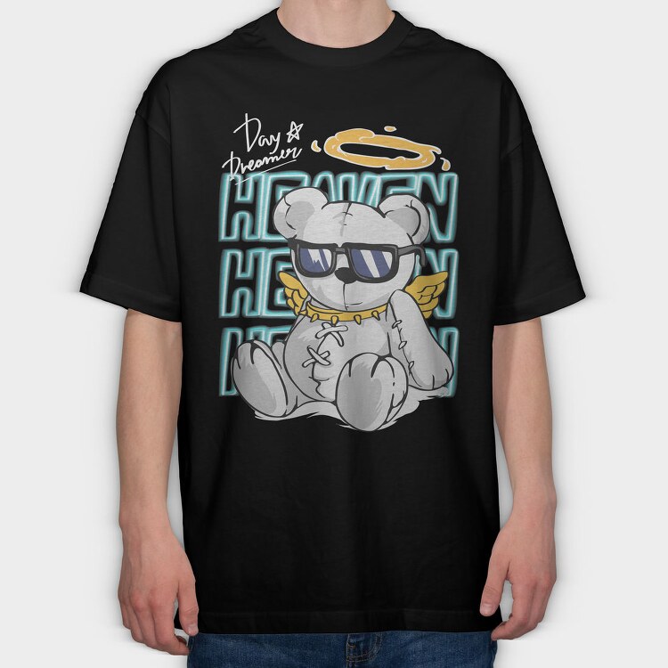 Heavenly Bear, Tricou Oversize Barbati (Unisex)