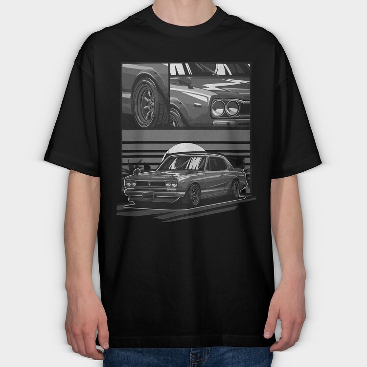 Skyline Gray, Tricou Oversize Barbati (Unisex)
