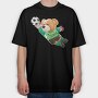 Soccer Bear Save, Tricou Oversize Barbati (Unisex)