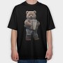 Bear Accordion Blues, Tricou Oversize Barbati (Unisex)