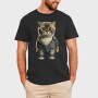 Cat Denim Outfit, Tricou Barbati (Unisex)