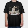 Christmas Bunny Snow, Tricou Oversize Barbati (Unisex)