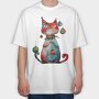 Christmas Cat Bells, Tricou Oversize Barbati (Unisex)