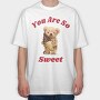 Teddy Ice Cream Sweet, Tricou Oversize Barbati (Unisex)