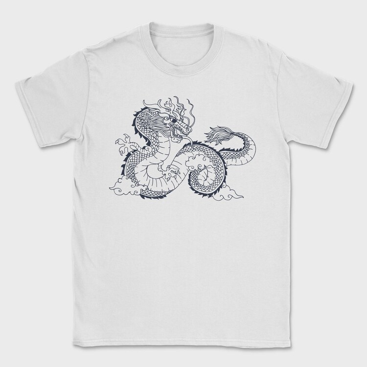 Chinese Dragon Illustration, Tricou Barbati (Unisex)