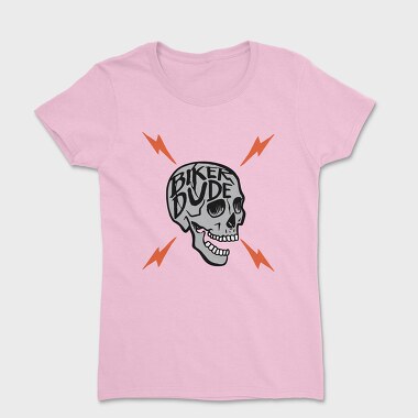 Biker Dude Skull, Tricou Femei