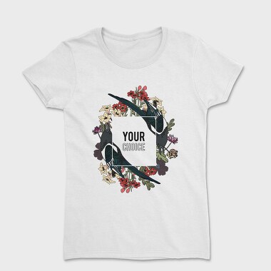 Bird Bloom Frame, Tricou Femei