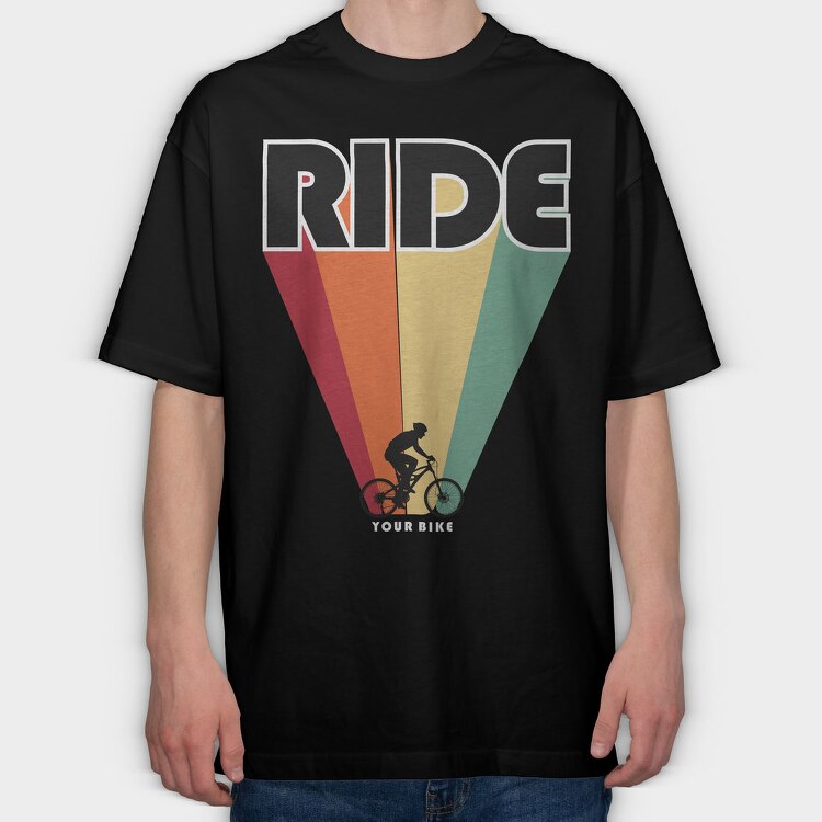 Ride The Rainbow, Tricou Oversize Barbati (Unisex)