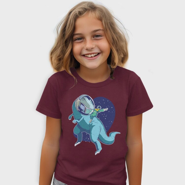 Astronaut Riding Dino, Tricou Copii