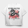 Chinese Dragon Strength Trend Within Balance, Tricou Oversize Barbati (Unisex)