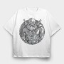 Viking Tattoo Crows, Tricou Oversize Barbati (Unisex)