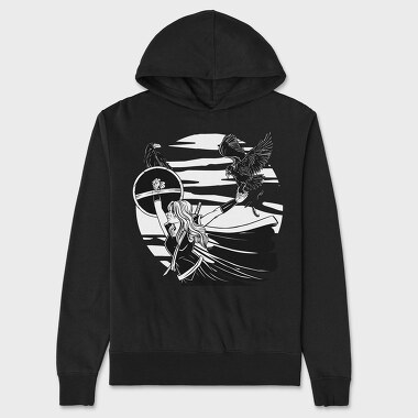 Viking Crows, Hanorac Oversize Barbati (Unisex)