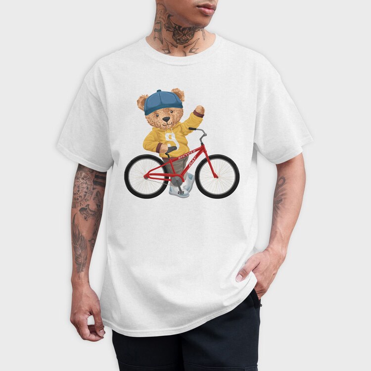 Bicycle Day Bear, Tricou Barbati (Unisex)