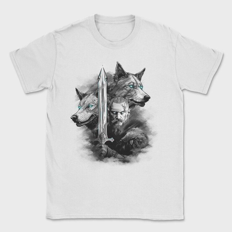Viking and Wolves, Tricou Barbati (Unisex)