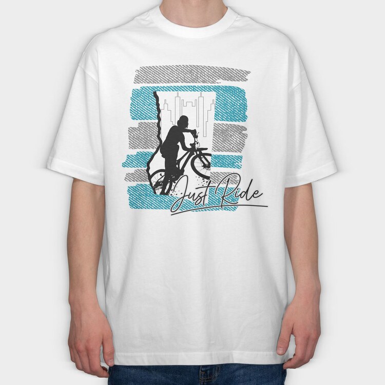 Just Ride City, Tricou Oversize Barbati (Unisex)