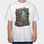 Christmas Book Garden, Tricou Oversize Barbati (Unisex)
