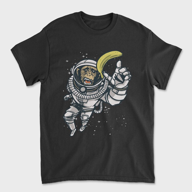 Astronaut Chimp, Tricou Barbati (Unisex)