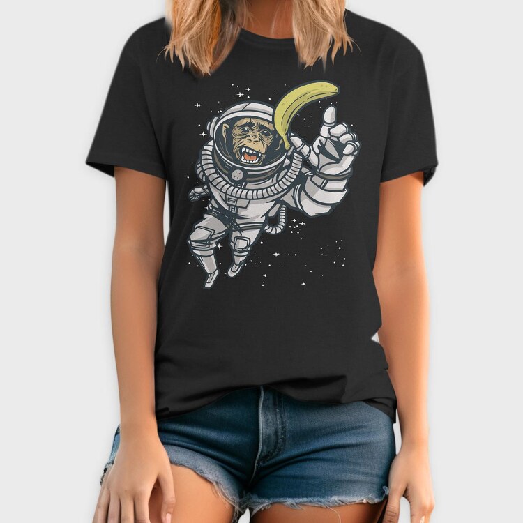 Astronaut Chimp, Tricou Barbati (Unisex)