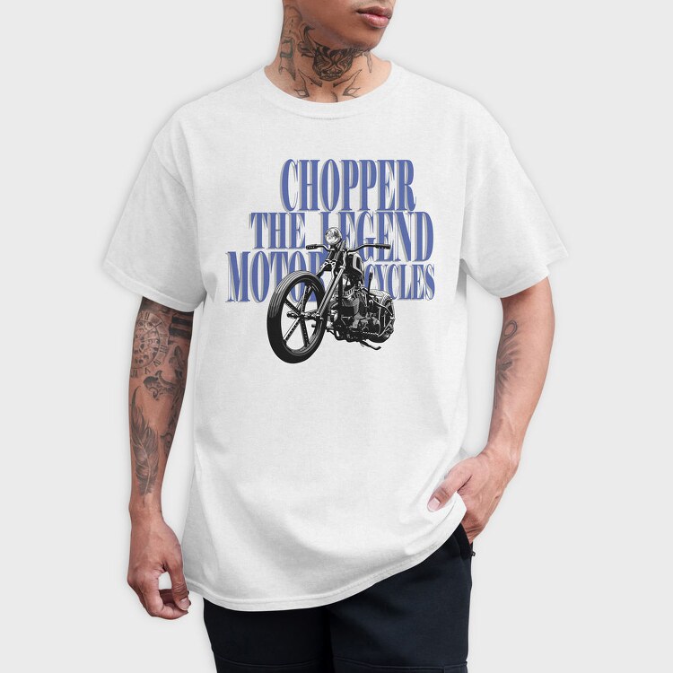 Chopper Legend Motorcycle, Tricou Barbati (Unisex)