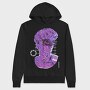 3d Liquid Statue Head With Glasses Bitch Face, Hanorac Oversize Barbati (Unisex)